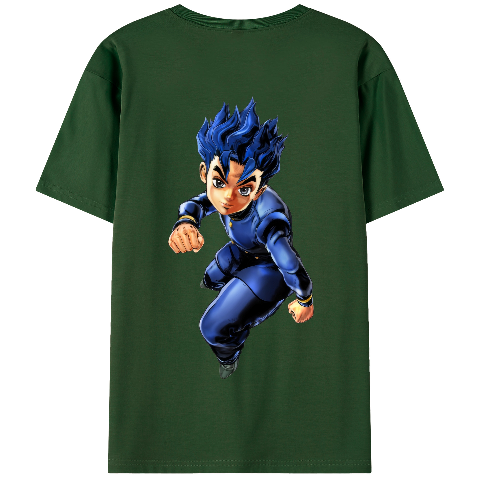 （画像用） ジョジョの奇妙な冒険 広瀨康一 JoJo's Bizarre Adventure Hirose Koichi 綿100％半袖Tシャツ（背面プリント）